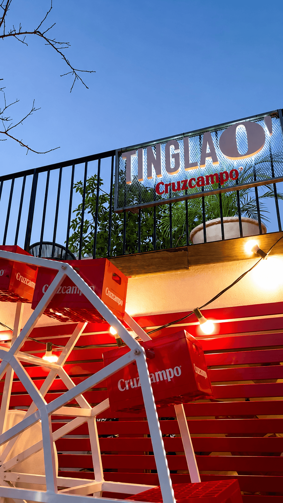 Rótulo El Tinglao · Cruzcampo